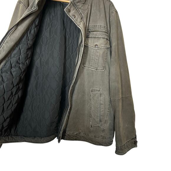 Levis Jacket Size XXL Coat Khaki Green Brown Chore Work Utility Pockets Quilted - Picture 7 of 13